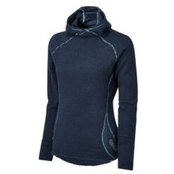 OMM Womens Core+ Hoodie -Pete Bland Sports oc166 core2B hoodie w navy hood down angle