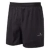 Ron Hill Mens Tech Revive 5" Short -Pete Bland Sports rh 005206 r009 black greymarl mens tech revive 5inch short front