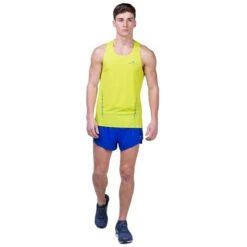 Ron Hill Mens Tech Race Vest -Pete Bland Sports rh 007279 mens tech race vest r01147 citrus azurite 5841