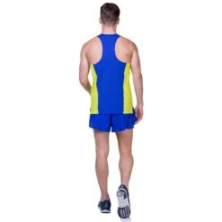 Ron Hill Mens Tech Race Vest -Pete Bland Sports rh 007279 mens tech race vest r01147 citrus azurite 5852