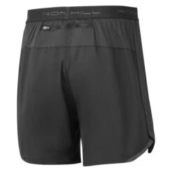 Ron Hill Mens Tech 5 Inch Short -Pete Bland Sports rh 007281 mens tech 5 short r009 all black back