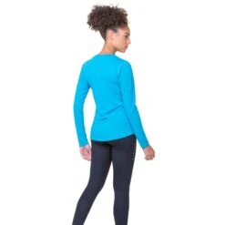 Ron Hill Womens Core LS Tee -Pete Bland Sports rh 007403 womens core ls tee rh 01141 azure bright white 7595