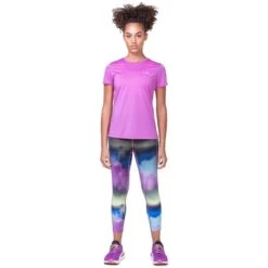 Ron Hill Womens Tech Gradient Crop Tight -Pete Bland Sports rh 007605 womens tech gradient crop tight rh 01773 multi mirage 7072