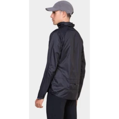 Ron Hill Mens Tech All Terrain Jacket -Pete Bland Sports rh 007857 mens tech all terrain jacket r009 all black back 8753