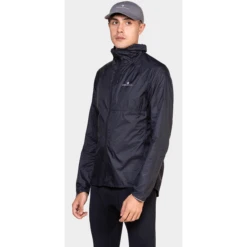 Ron Hill Mens Tech All Terrain Jacket -Pete Bland Sports rh 007857 mens tech all terrain jacket r009 all black front 8746