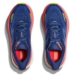 Hoka Womens Clifton 9 Wide -Pete Bland Sports w clifton 9 wide eveningskycoral 3