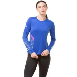 Ron Hill Womens Tech Afterhours LS Tee -Pete Bland Sports w tech afterhours ls tee cobaltthistle 3