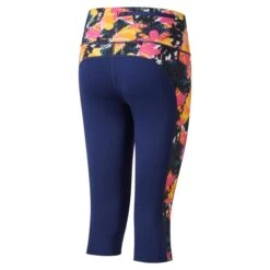 Ron Hill Womens Life Capri -Pete Bland Sports wmns life capri rh 006146 rh 00840 dpblue peachfeathers back