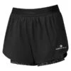 Ron Hill Womens Life Twin Short -Pete Bland Sports wmns life twin short rh 005543 rh 00824 black mono ripple front