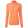 Ron Hill Womens Tech Thermal HZ 2 Ron Hill Womens Tech Thermal HZ -Pete Bland Sports wmns tech thermal 1 2 zip tee rh 005742 rh 00854 peach lemongrass front
